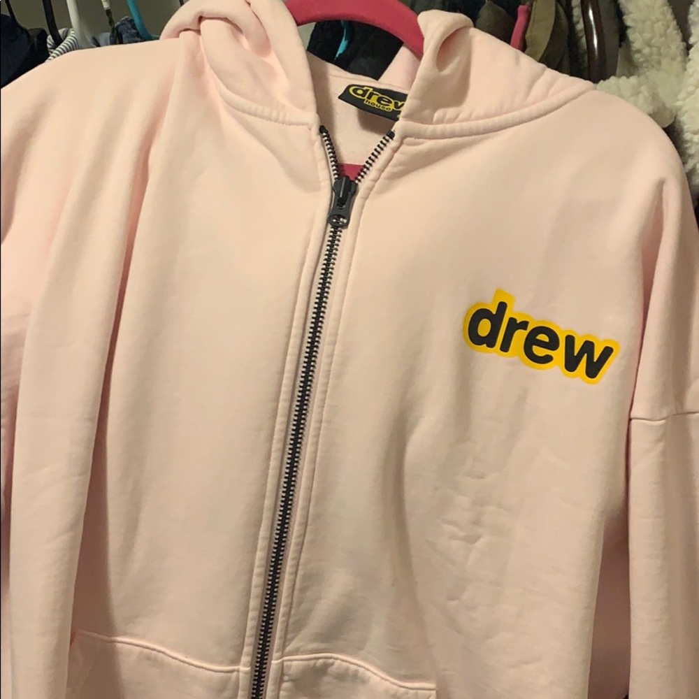 DREW house light pink zip up hoodie
